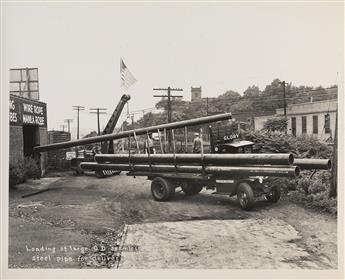 (LONG ISLAND--STEEL TUBING) An album of 20 photographs relating to the E.D. Giberson Company in Maspeth, including 2 panoramas.